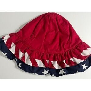 Gymboree • Patriotic Red White Blue Ruffle Hat